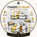 Etagère pour douche murale